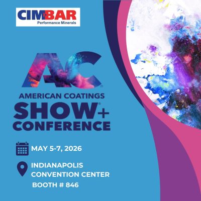 Poster for Cimbar Performance Minerals American Coatings Show 2026
